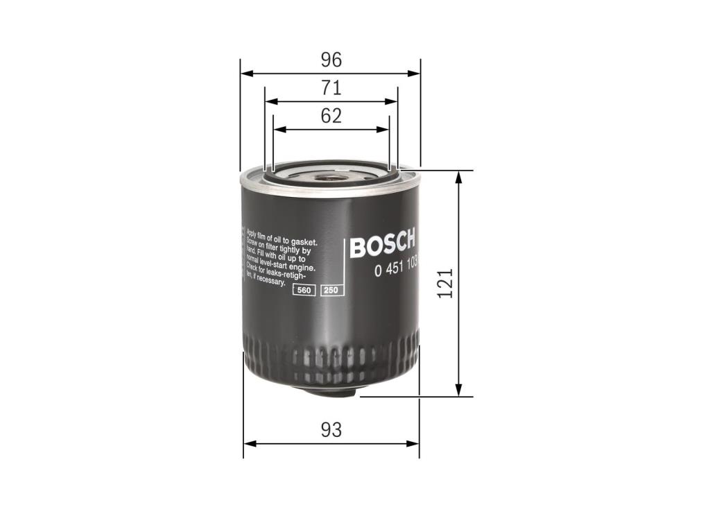 Filtro de aceite BOSCH 0 451 103 028