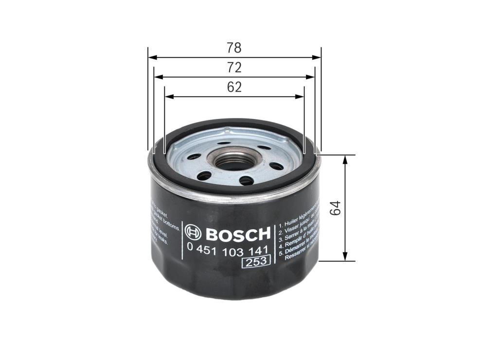 Filtre à huile BOSCH ref. 0 451 103 141