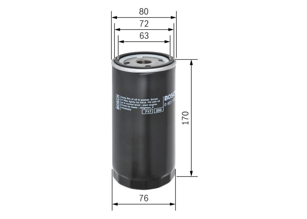 Filtro de aceite BOSCH 0 451 103 249