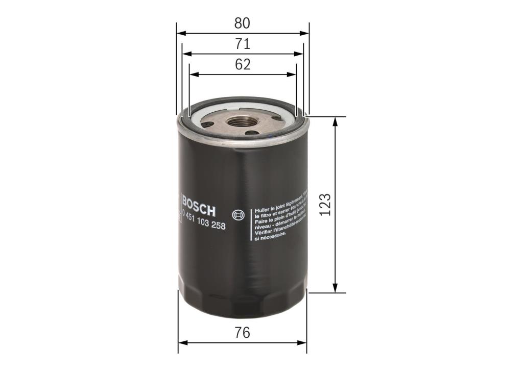 Filtro de aceite BOSCH ref. 0 451 103 258