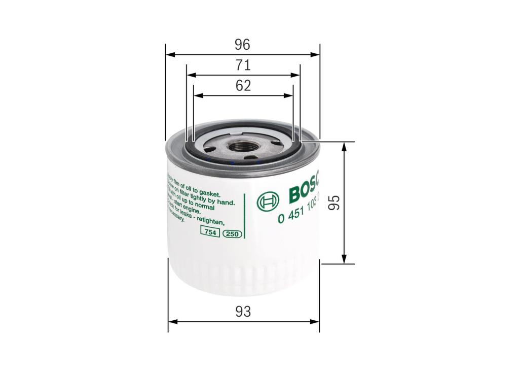 Filtre à huile BOSCH 0 451 103 260