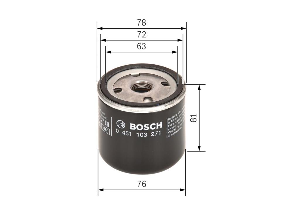 Filtro de aceite BOSCH ref. 0 451 103 271