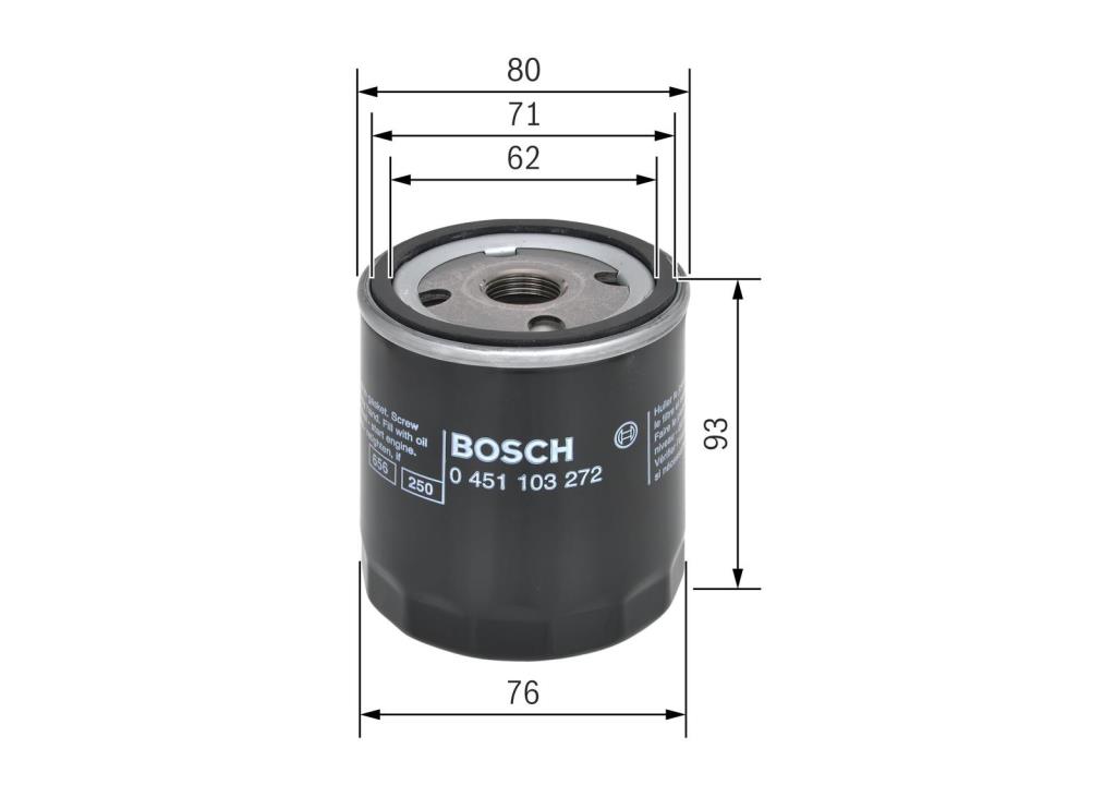 Filtre à huile BOSCH ref. 0 451 103 272