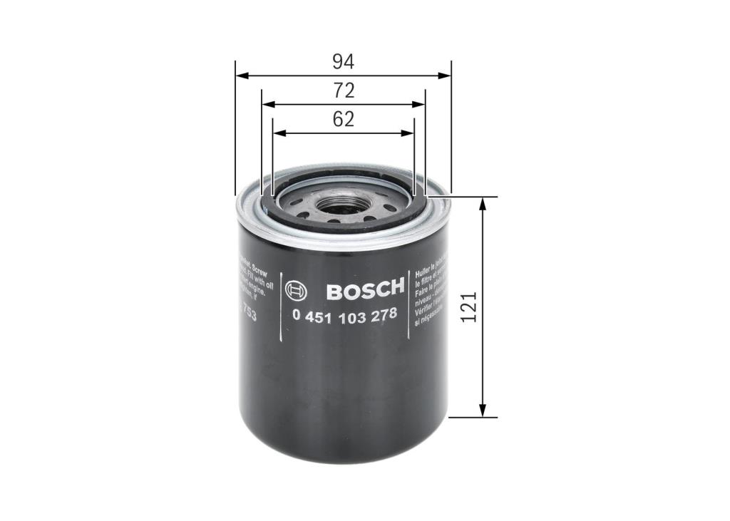 Filtro de aceite BOSCH ref. 0 451 103 278