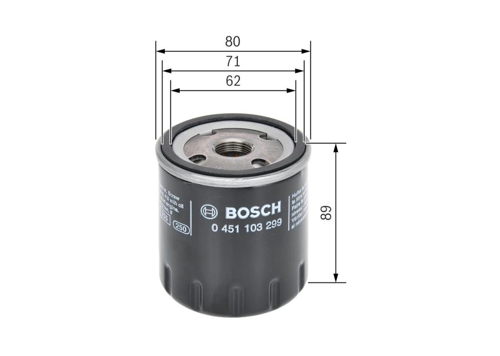 Filtro de óleo BOSCH ref. 0 451 103 299