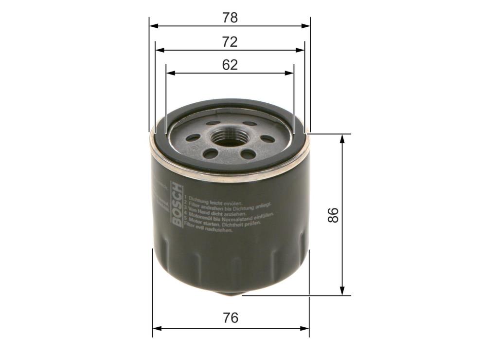 Filtro de aceite BOSCH ref. 0 451 103 318