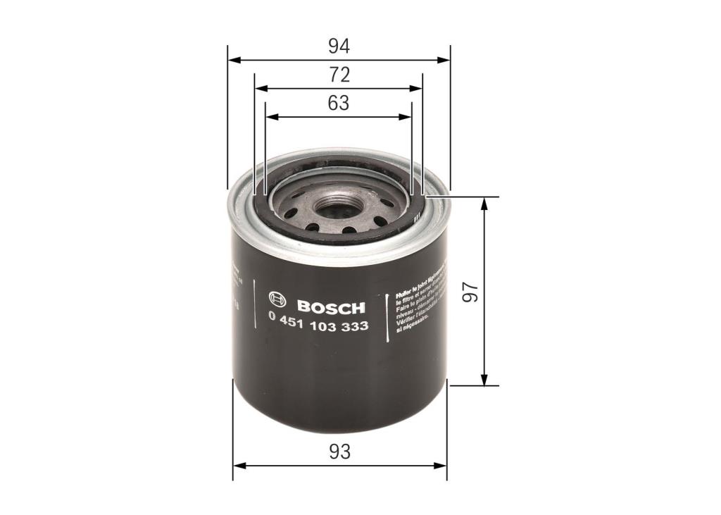 Filtre à huile BOSCH 0 451 103 333