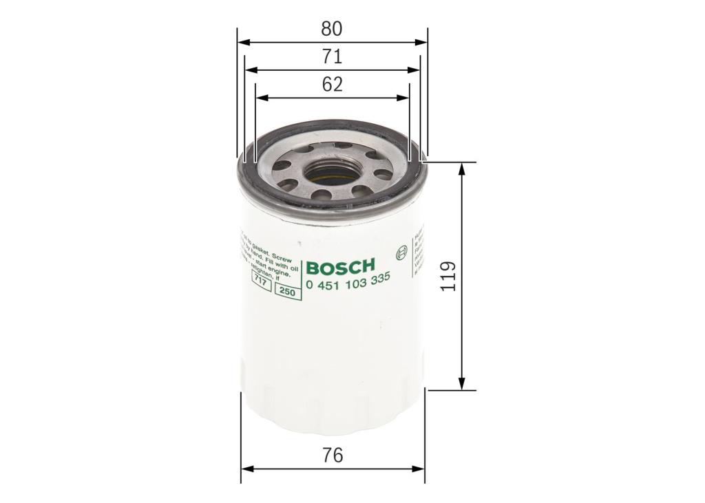 Filtro de aceite BOSCH ref. 0 451 103 335