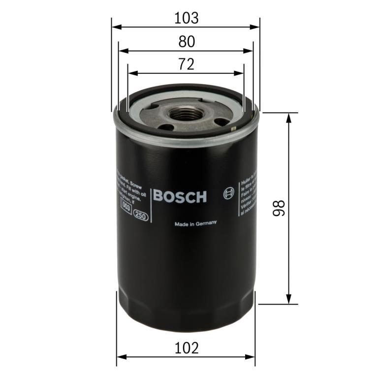 Filtre à huile BOSCH ref. 0 451 103 365