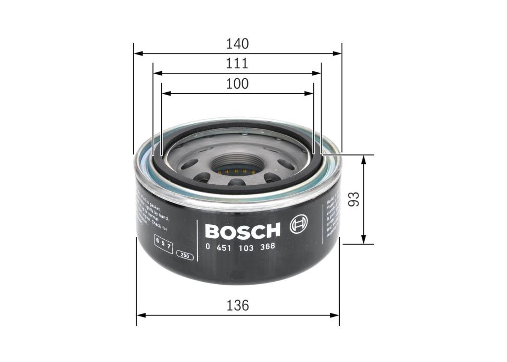 Filtro de aceite BOSCH 0 451 103 368