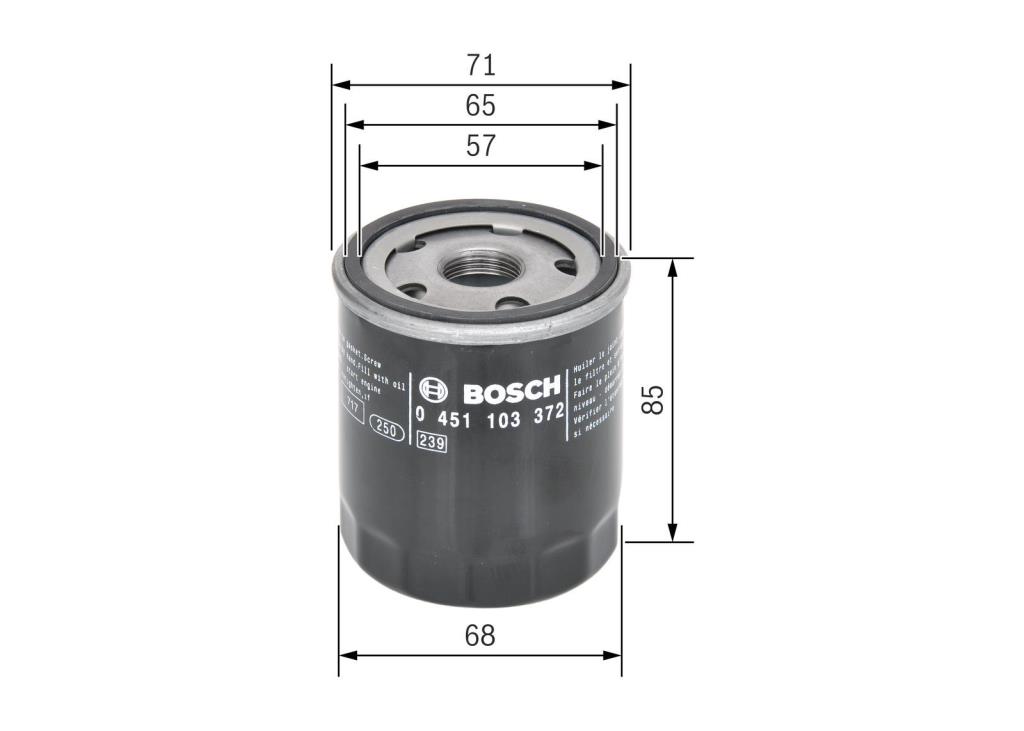 Filtro de aceite BOSCH 0 451 103 372