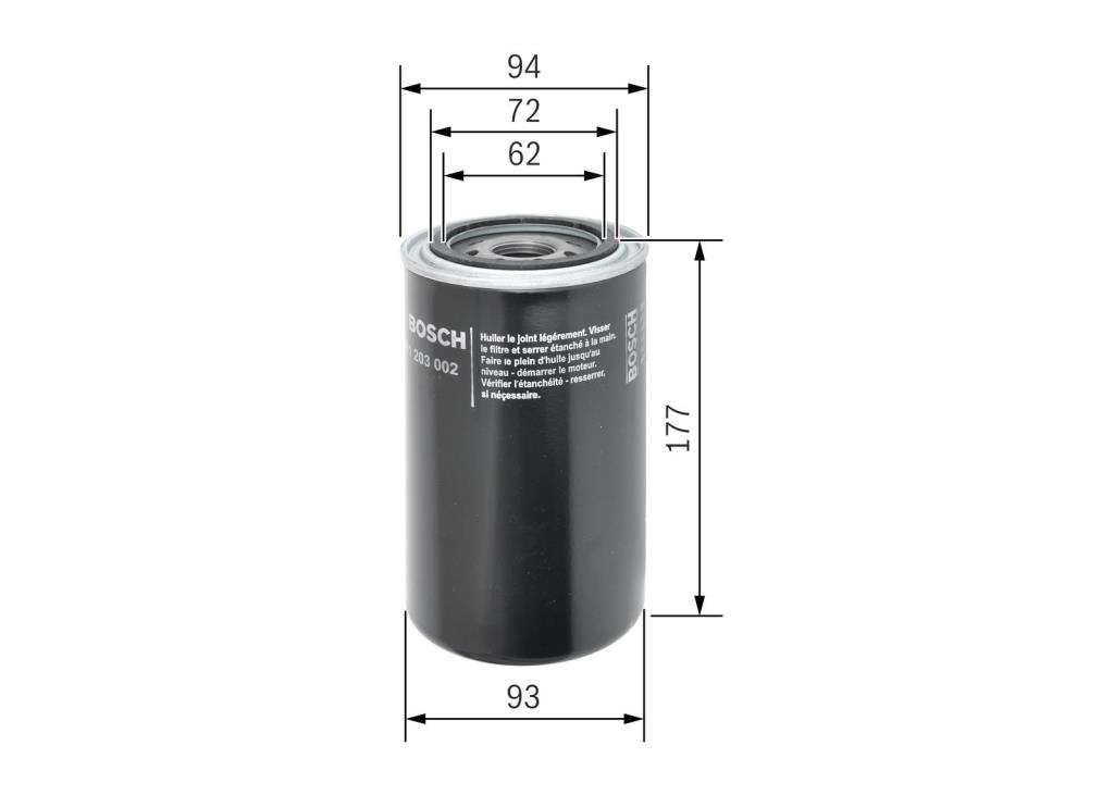 Filtro de aceite BOSCH ref. 0 451 203 002