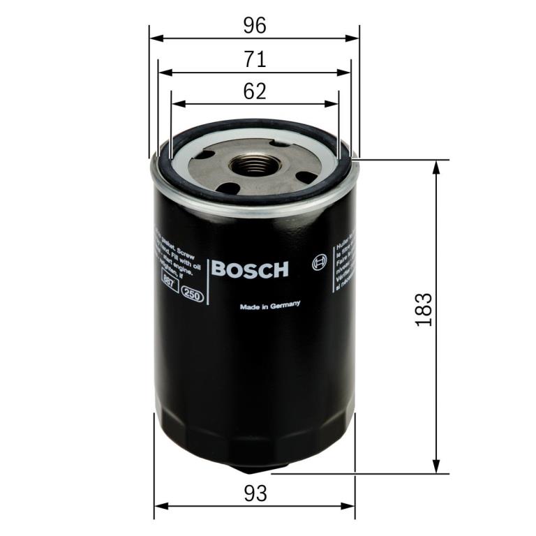 Filtre à huile BOSCH ref. 0 451 203 087