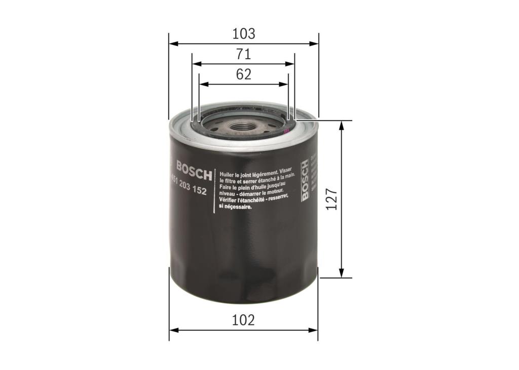 Filtro de aceite BOSCH 0 451 203 152