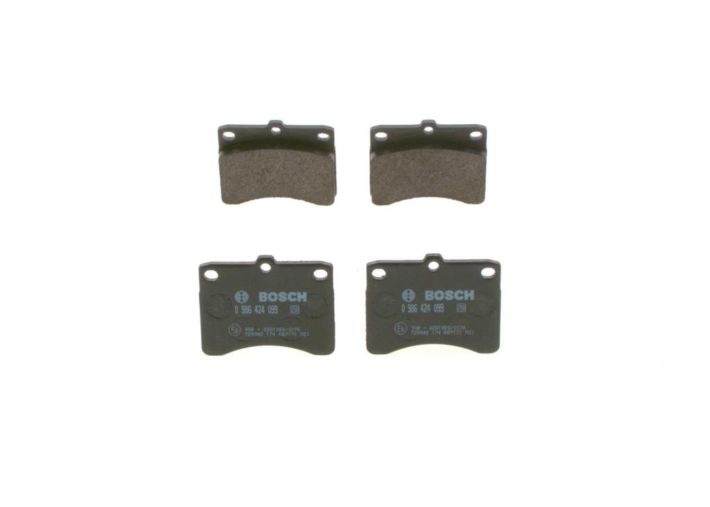 Jeu de 4 plaquettes de frein BOSCH ref. 0 986 424 099