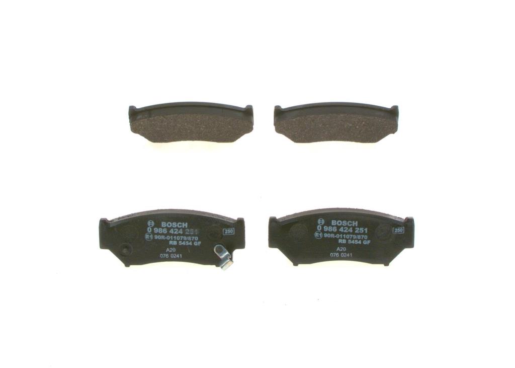 Jeu de 4 plaquettes de frein BOSCH ref. 0 986 424 251