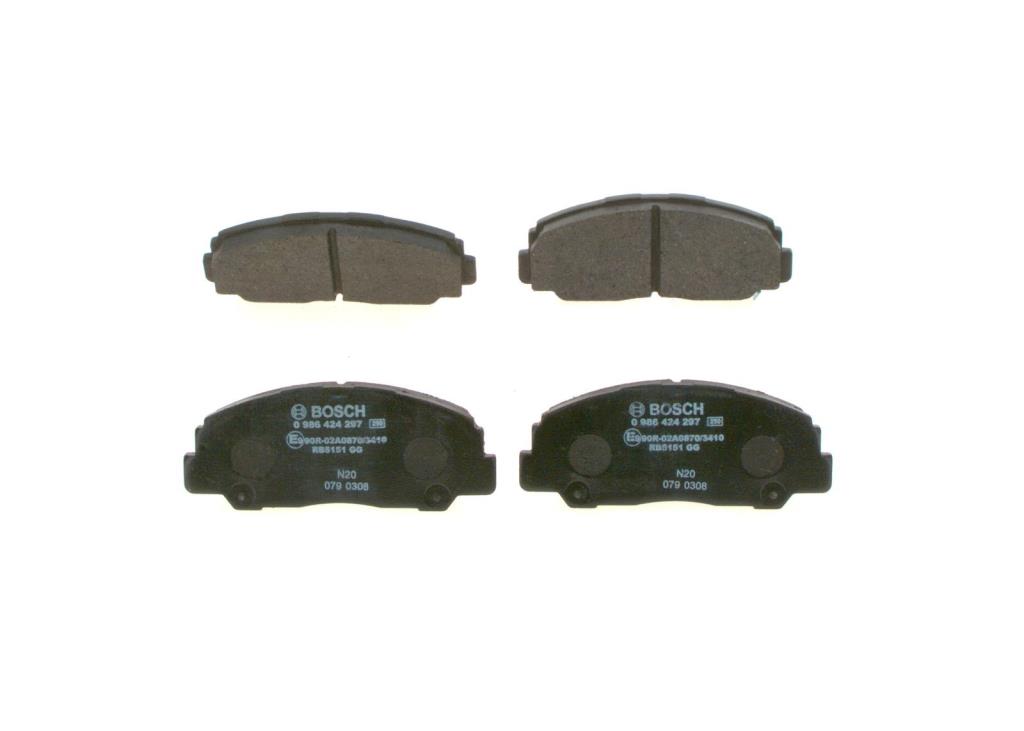 Jeu de 4 plaquettes de frein BOSCH ref. 0 986 424 297