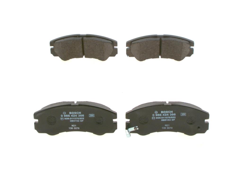 Jeu de 4 plaquettes de frein BOSCH ref. 0 986 424 366