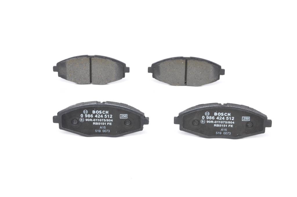 Jeu de 4 plaquettes de frein BOSCH ref. 0 986 424 512
