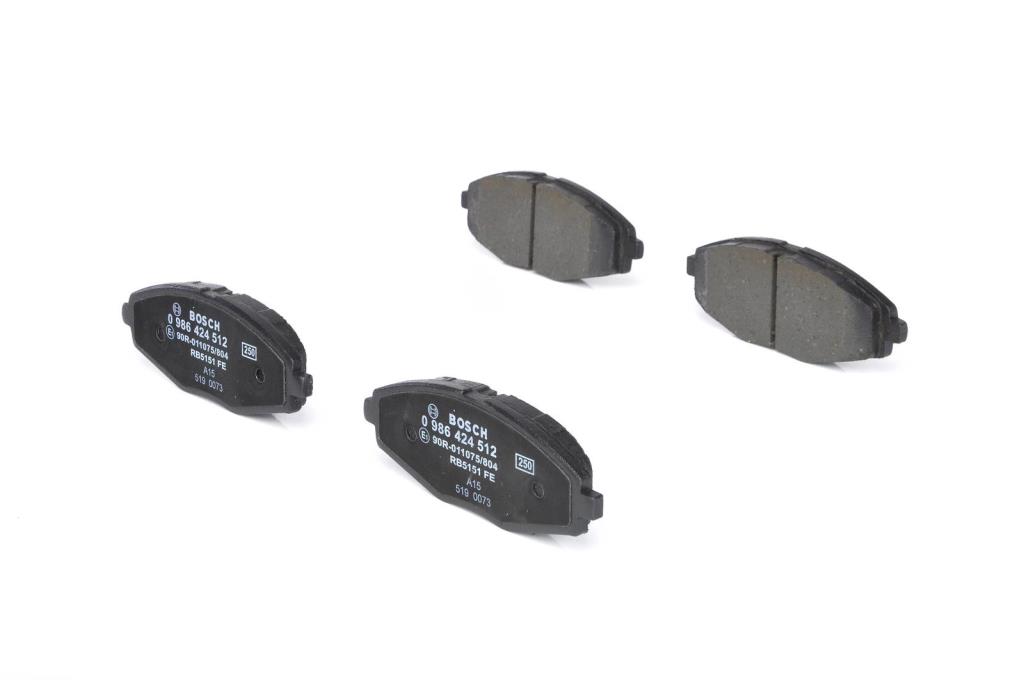 Jeu de 4 plaquettes de frein BOSCH ref. 0 986 424 512