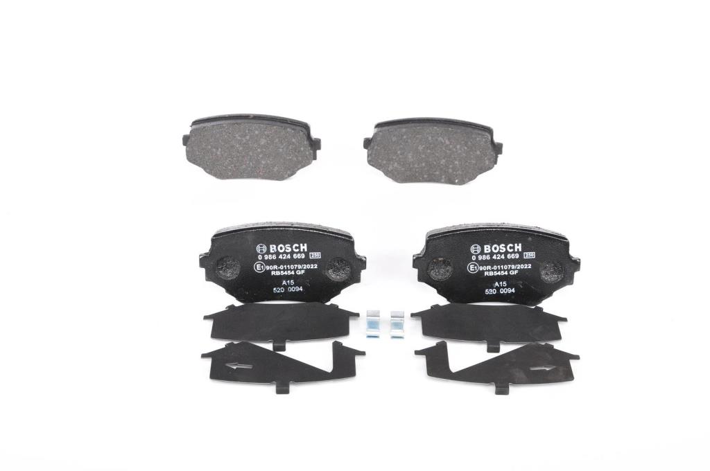 Jeu de 4 plaquettes de frein BOSCH ref. 0 986 424 669