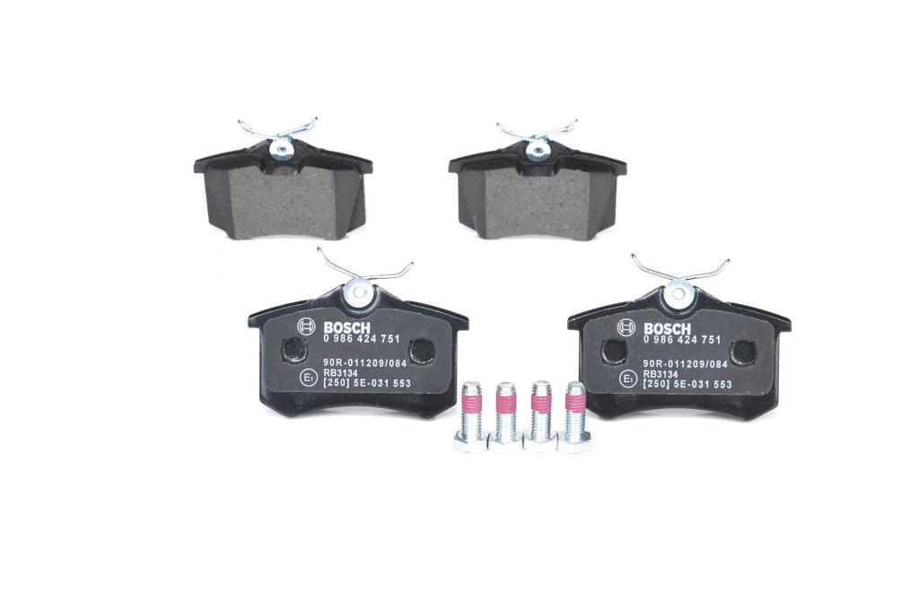 Jeu de 4 plaquettes de frein BOSCH ref. 0 986 424 751