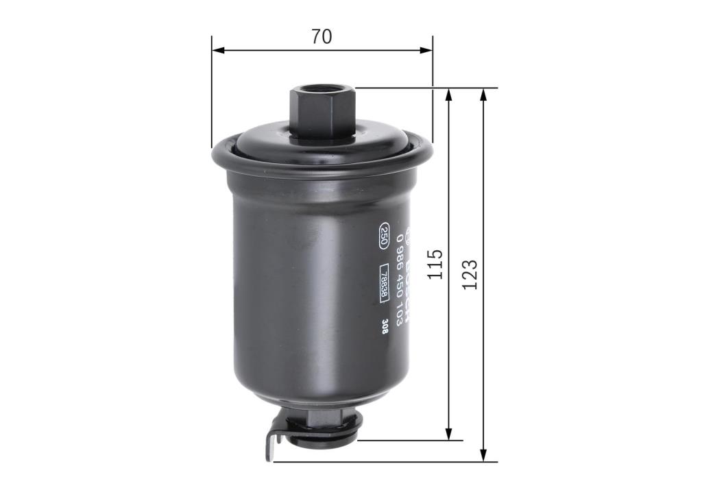 Filtre à carburant (Filtre à gasoil) BOSCH ref. 0 986 450 103