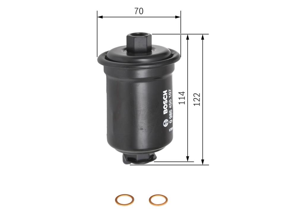 Filtre à carburant (Filtre à gasoil) BOSCH ref. 0 986 450 107