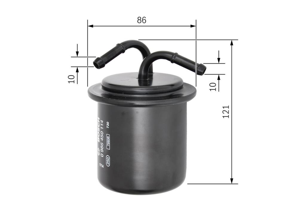 Filtre à carburant (Filtre à gasoil) BOSCH ref. 0 986 450 114