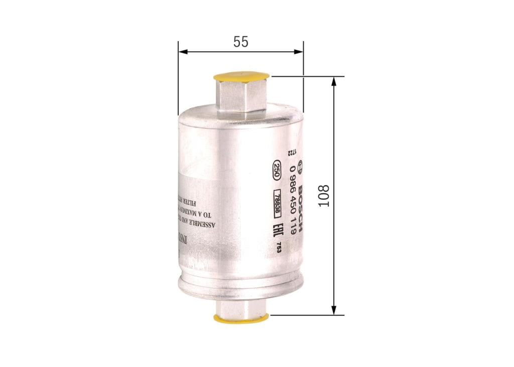 Filtre à carburant (Filtre à gasoil) BOSCH ref. 0 986 450 119