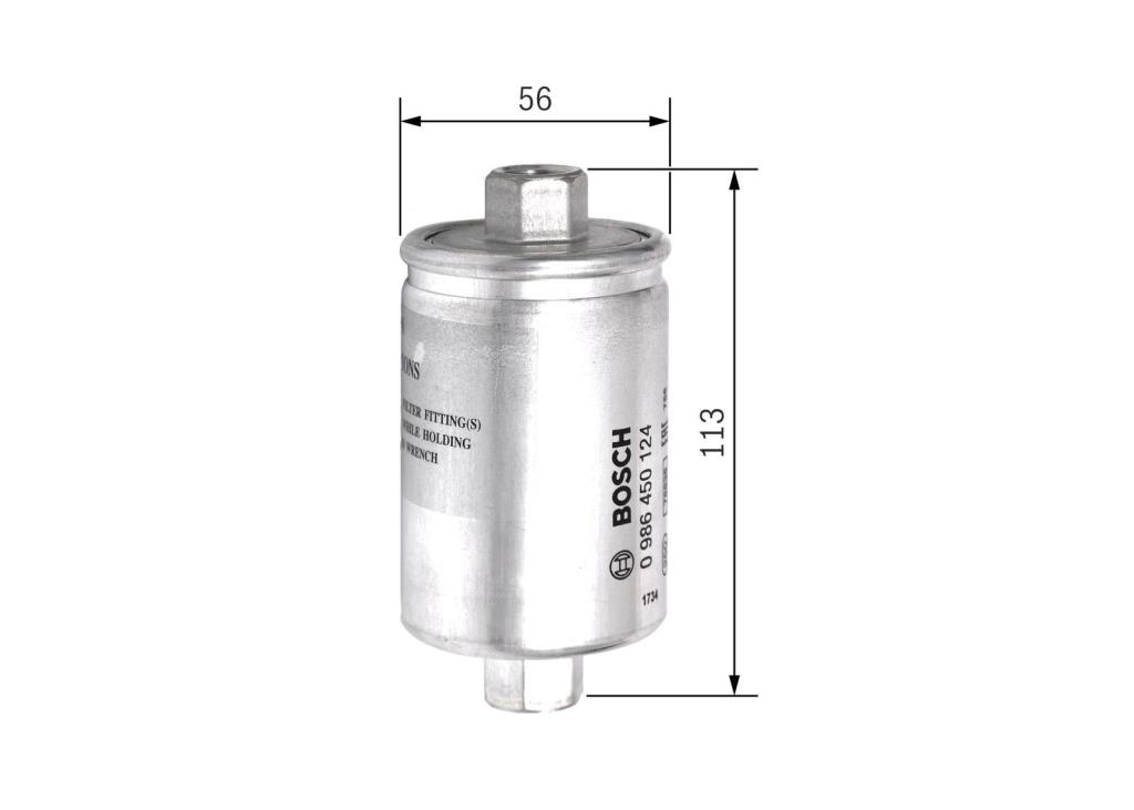 Filtre à carburant (Filtre à gasoil) BOSCH ref. 0 986 450 124