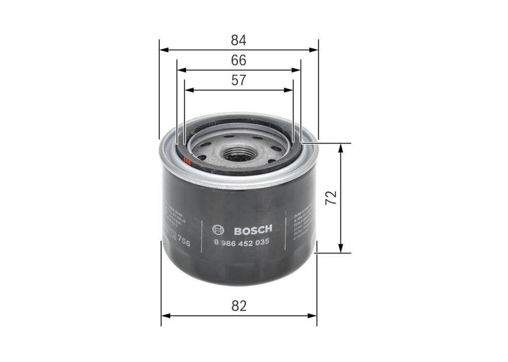 Filtre à huile BOSCH 0 986 452 035
