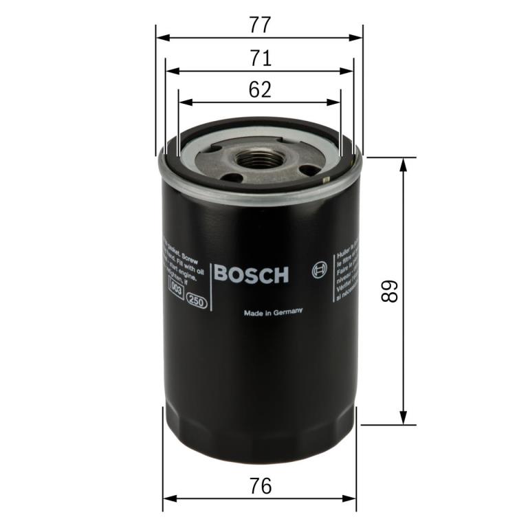 Filtre à huile BOSCH ref. 0 986 452 044