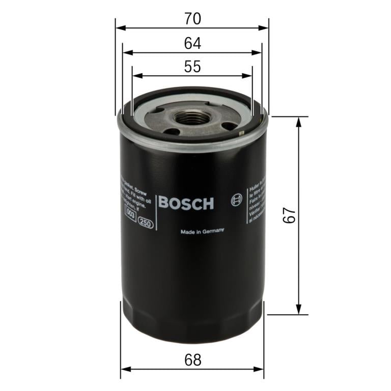 Filtre à huile BOSCH ref. 0 986 452 058