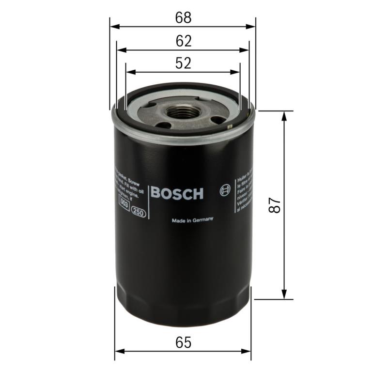 Filtre à huile BOSCH 0 986 452 060