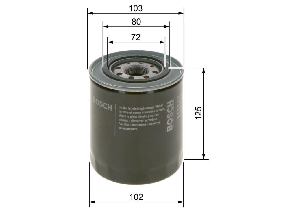 Filtro de aceite BOSCH ref. 0 986 452 062