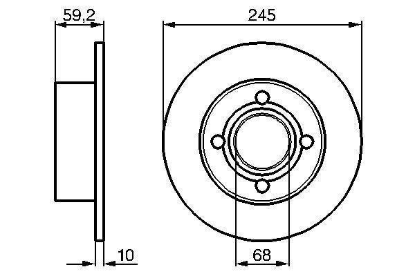 Disques de frein BOSCH ref. 0 986 478 019