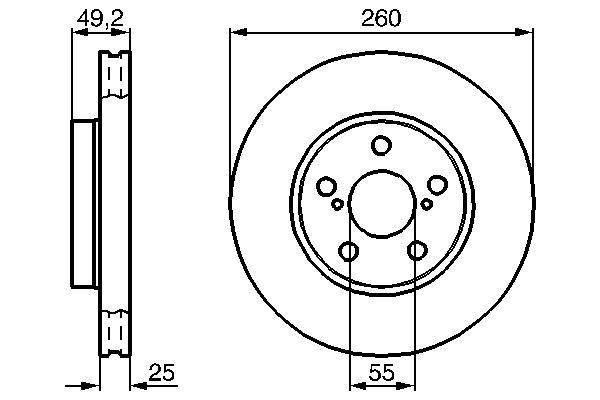 Disques de frein BOSCH ref. 0 986 478 451
