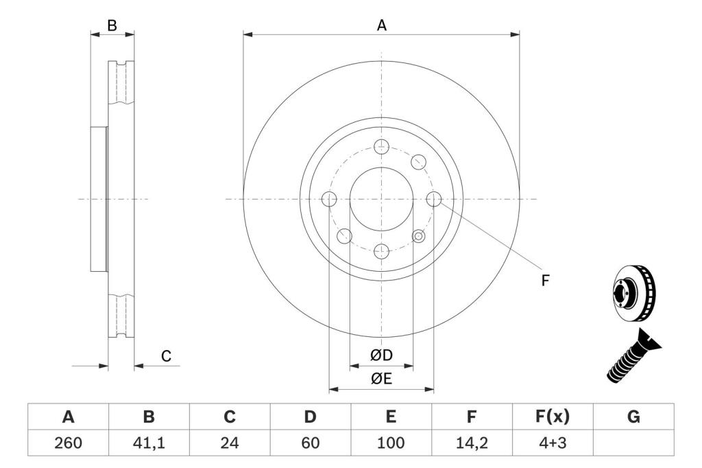Disques de frein BOSCH ref. 0 986 478 730
