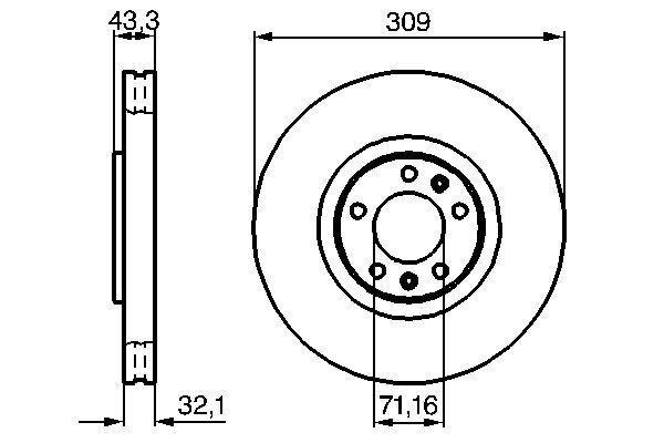 Disques de frein BOSCH ref. 0 986 479 027