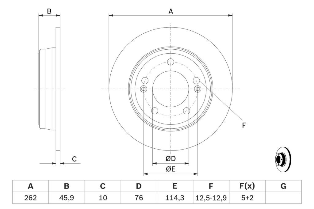 Disques de frein BOSCH ref. 0 986 479 052