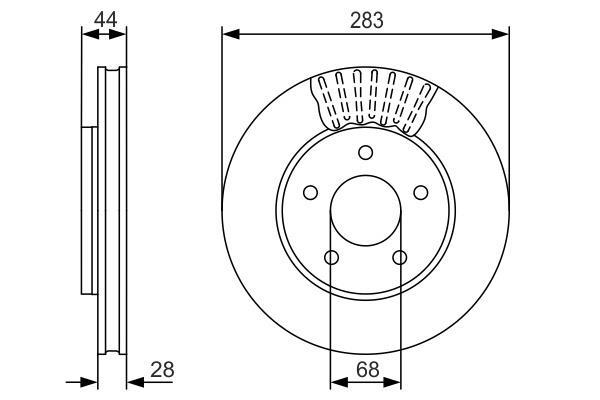 Disques de frein BOSCH ref. 0 986 479 091
