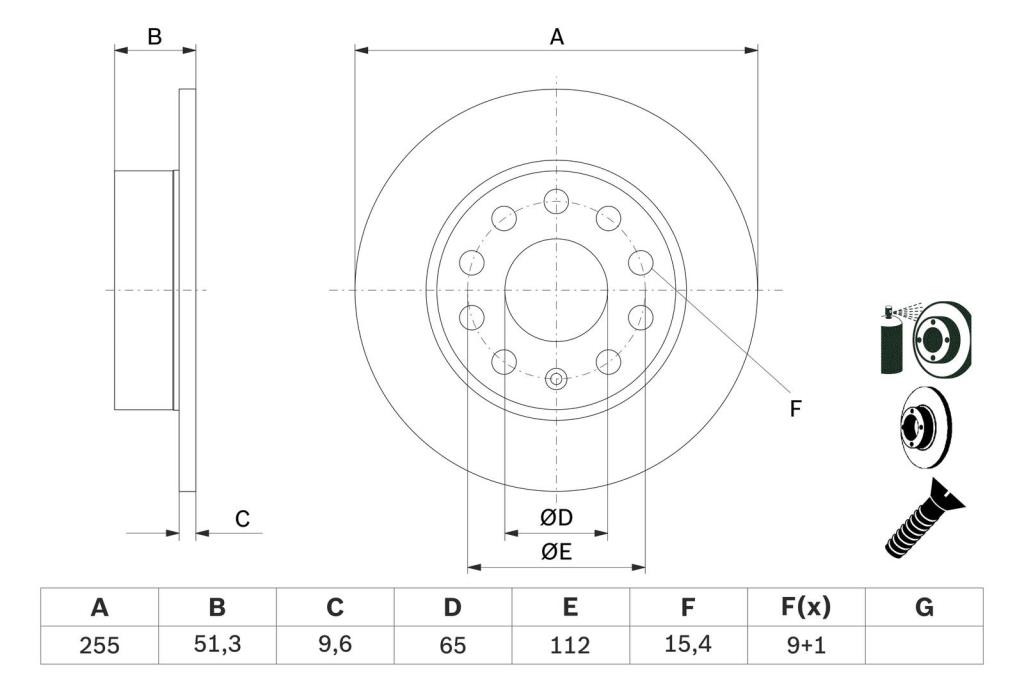 Disques de frein BOSCH ref. 0 986 479 099
