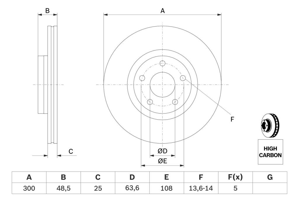 Discos de travão BOSCH ref. 0 986 479 171