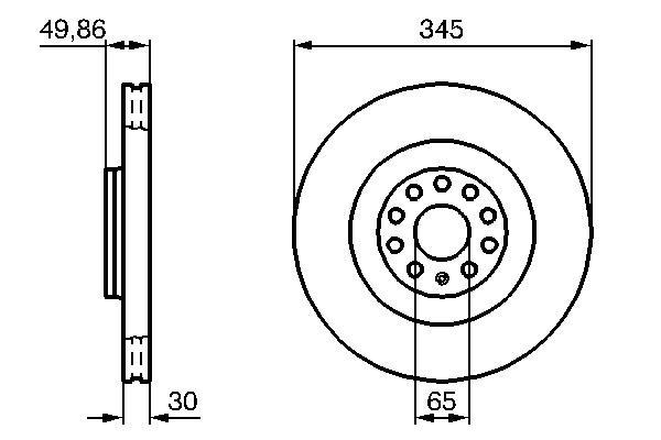 Disques de frein BOSCH ref. 0 986 479 204