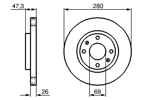Disques de frein BOSCH 0 986 479 229