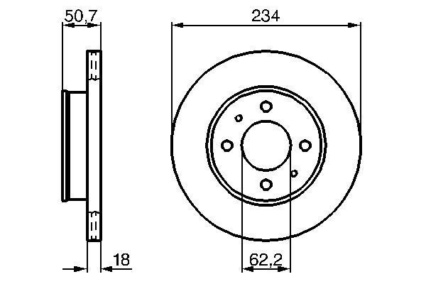 Disques de frein BOSCH ref. 0 986 479 264