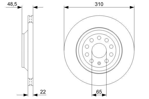 Disques de frein BOSCH ref. 0 986 479 303