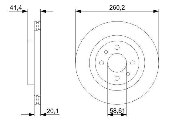 Disques de frein BOSCH ref. 0 986 479 346