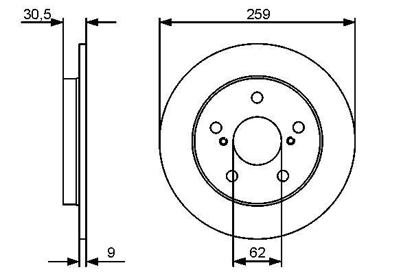 Disques de frein BOSCH ref. 0 986 479 418
